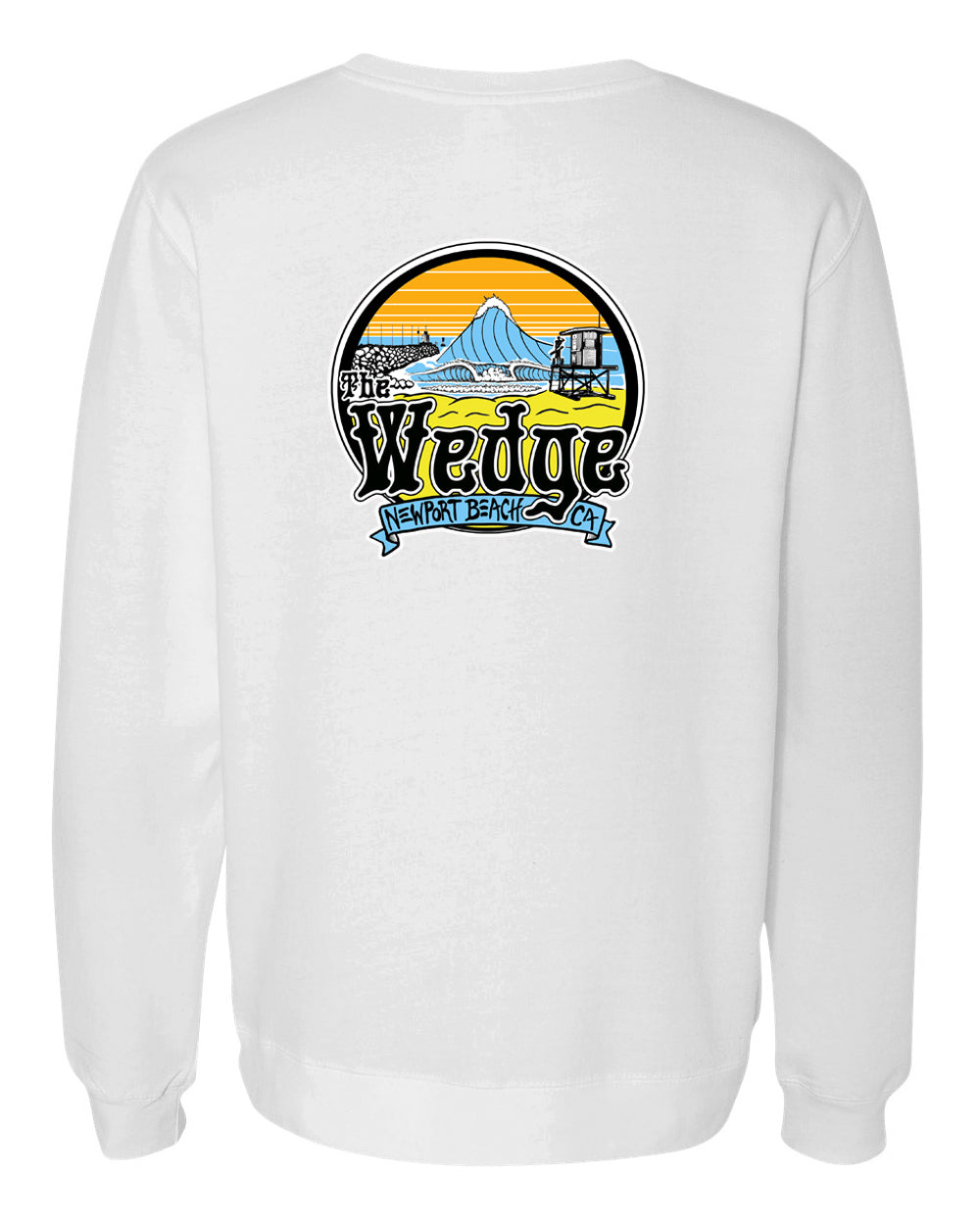 Wedge Griffin Crew Neck Fleece - White